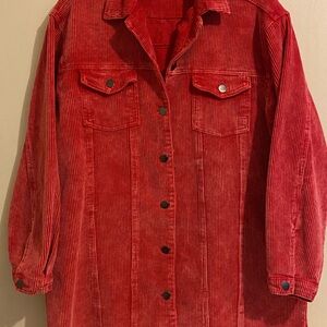 POL Red Corduroy Jacket